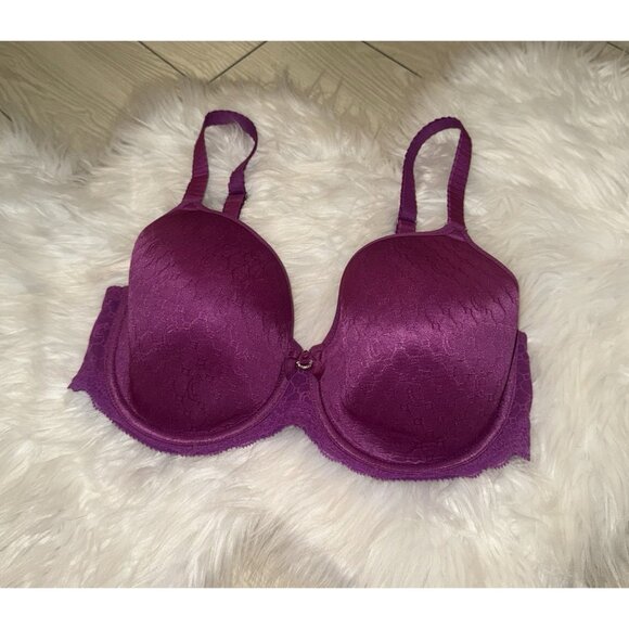 Chantelle 3585 C Chic Sexy Spacer Underwire T-Shirt Bra Printed 32DDD Purple - Picture 1 of 7